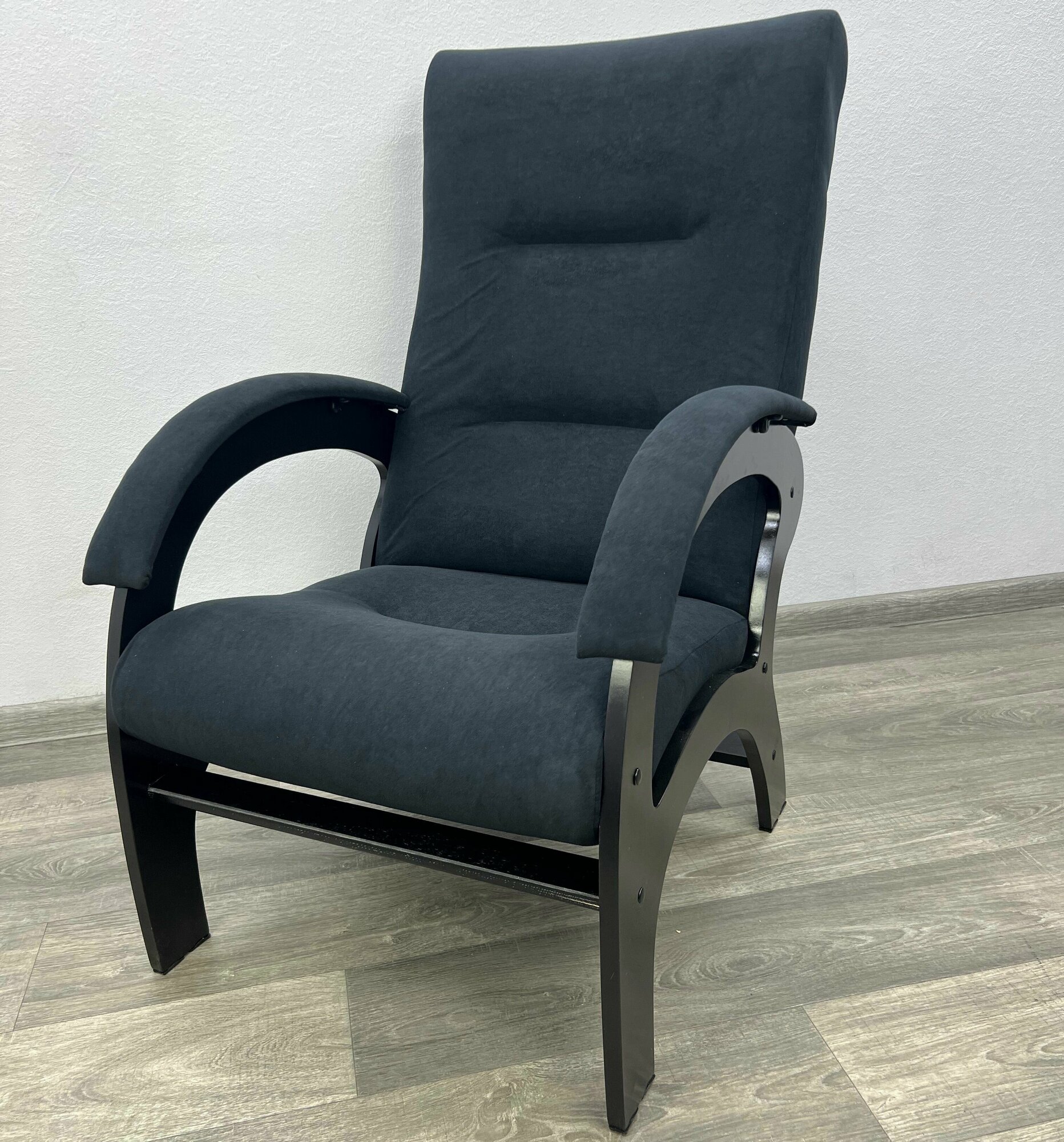 Solarius Кресло Классика мягкое для отдыха в комнату, гостиную, спальню, для дома, черное