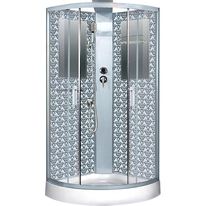 Душевая кабина Niagara Lux NG-7715WBK (90x90х210) низкий поддон стенки белые без крыши