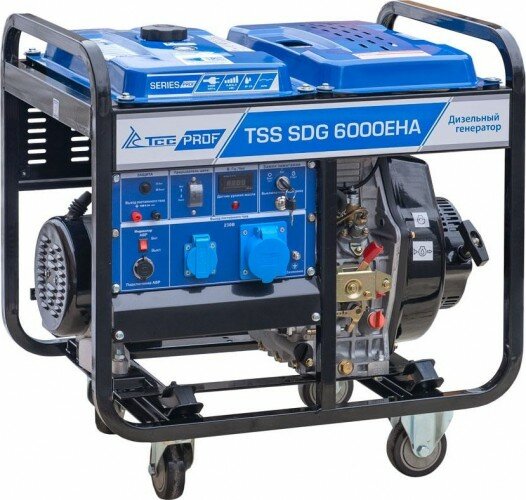 Электростанция дизельная с воздушным охлаждением ТСС SDG 6000 EHA открытая [077014]