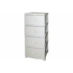 Комод для хранения пластиковый с ящиками кофе - Изображение 5