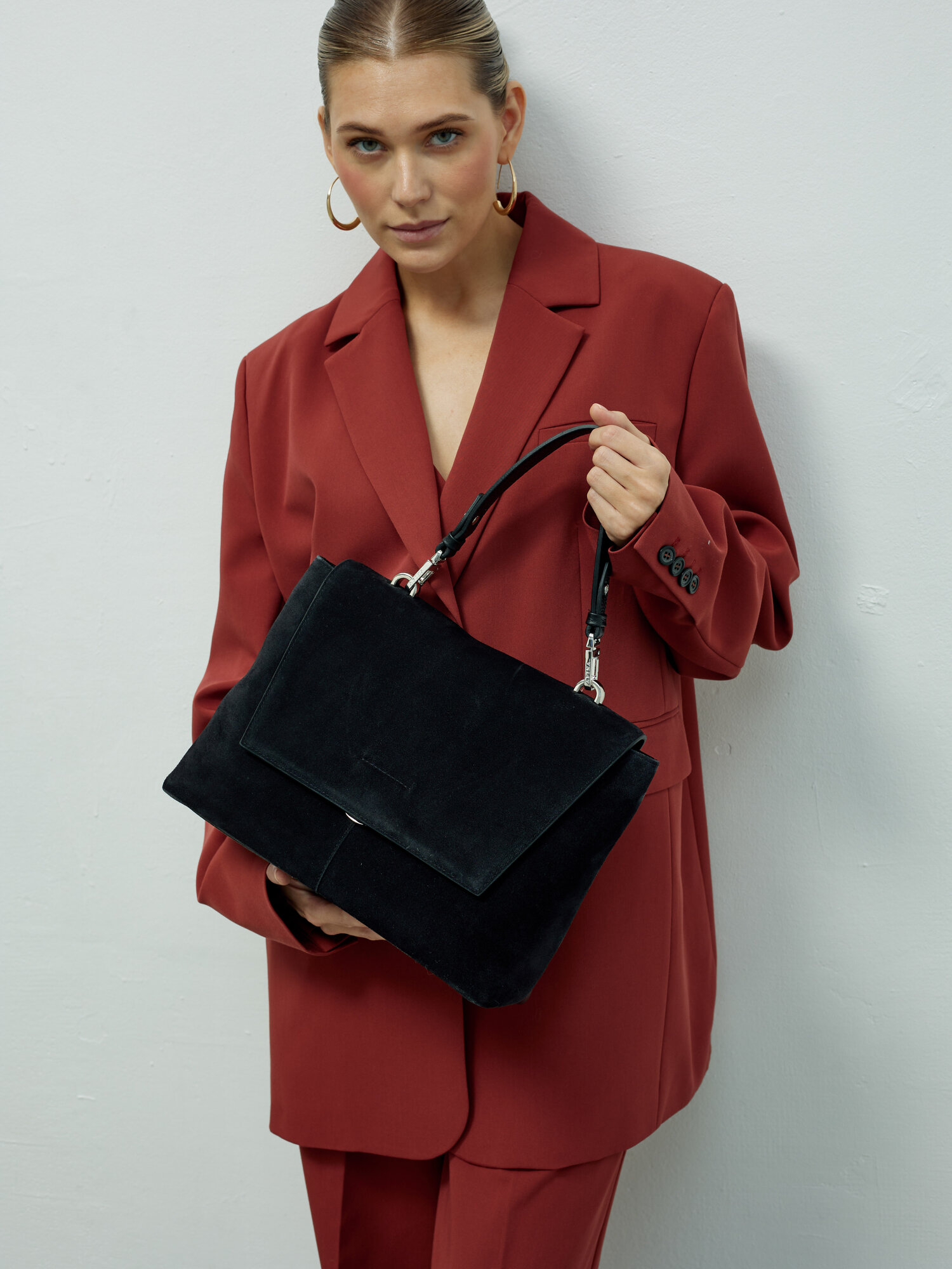 Сумка женская сэтчел AFINA 726 из натуральной кожи цвета тауп