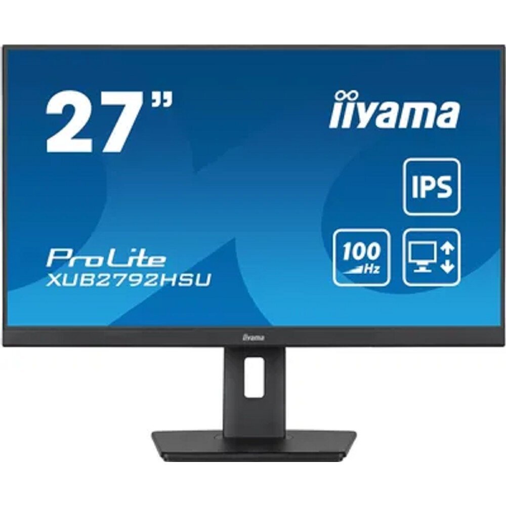 Монитор LCD IIYAMA 27' XUB2792HSU-B6 IPS 1920x1080 100Hz 0.4ms 250cd HDMI DisplayPort USB M/M HAS Pivot