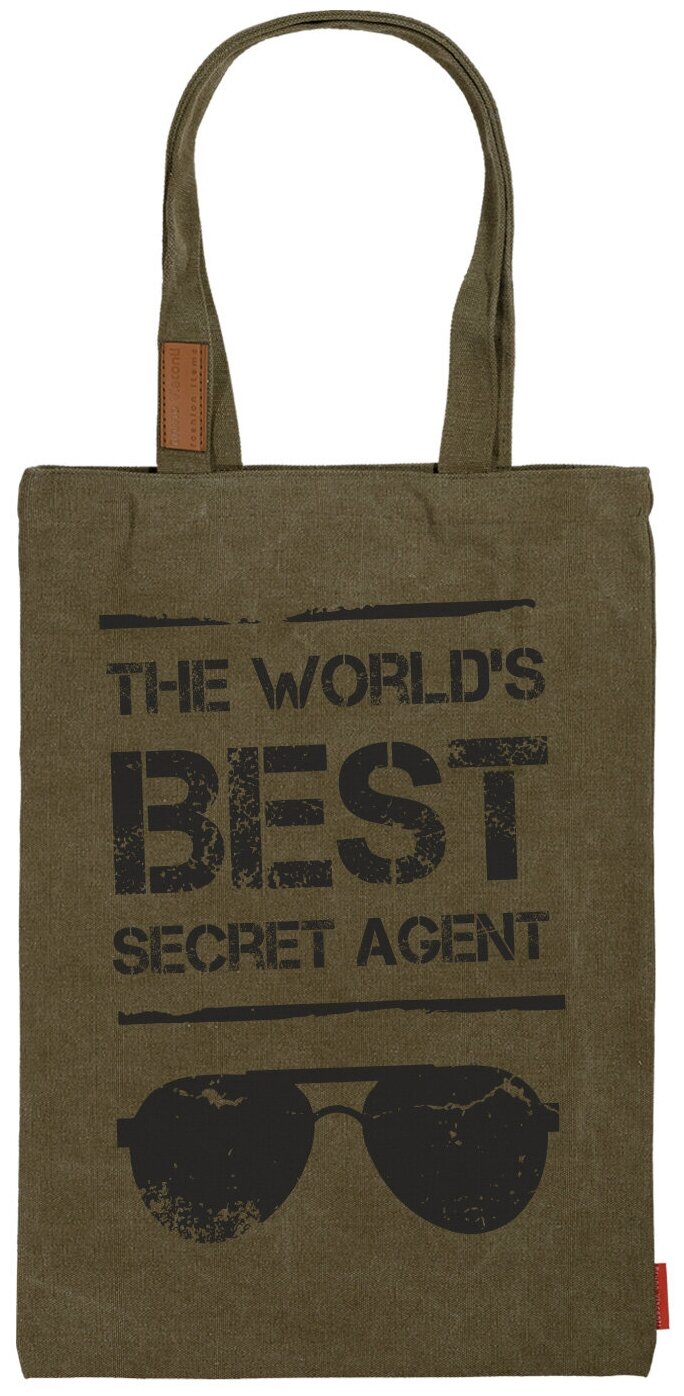 Bruno Visconti Сумка-шоппер С карманом, цвет хаки "SECRET AGENT" 35x47 cm, 16-002-03/09