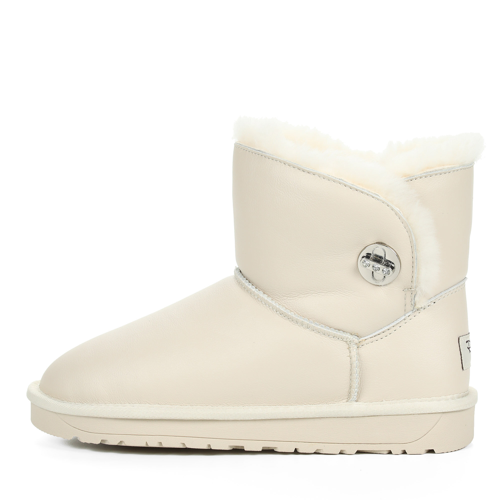 Женские угги RESPECT зимние молочные натуральная кожа на шерсти размер 40