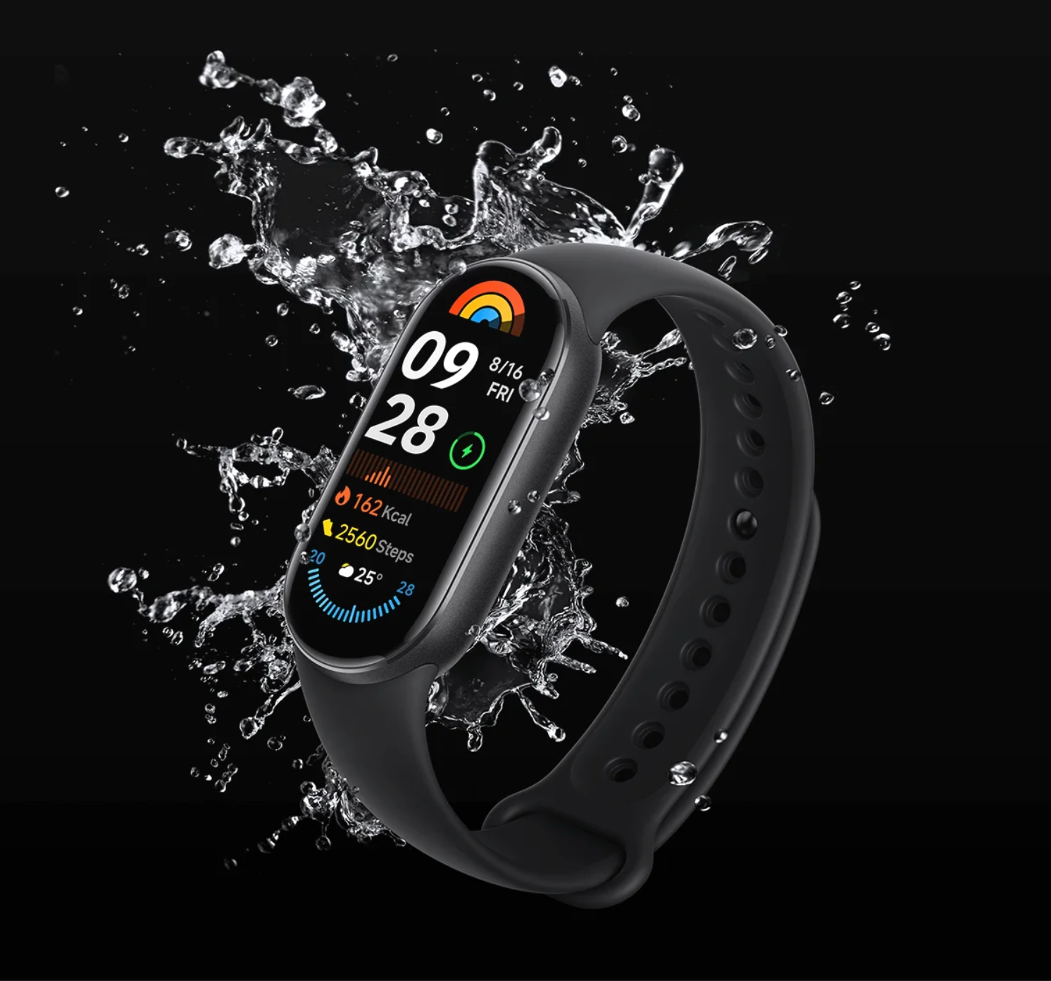 Фитнес-браслет Xiaomi Mi Band 9 черный глобальный версия