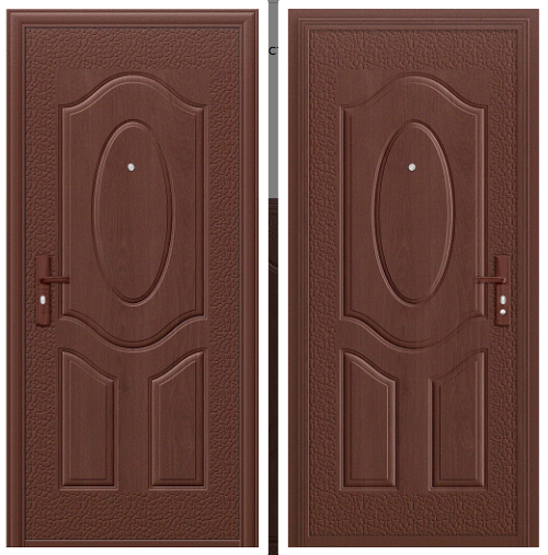 Входная Дверь Bravo Е40М Антик Медный/Антик Медный 960x2050мм Левое Открывание / Браво.