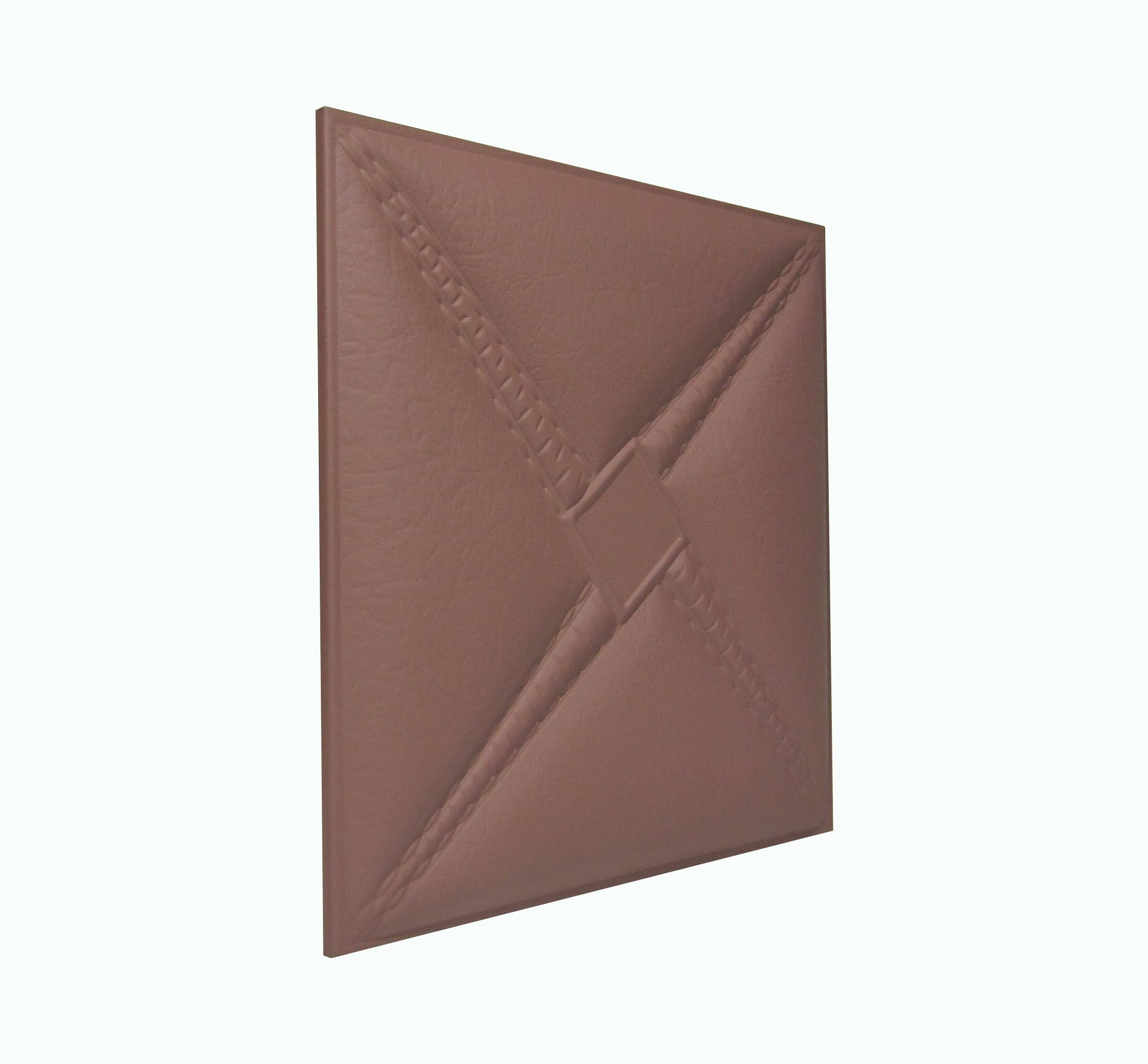 стеновая из экокожи Salmon Stella бордовый 40 * 40см 1шт мягкая 3D панель в изголовье кровати