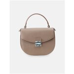 Сумка женская сэтчел AFINA 726 из натуральной кожи цвета тауп - Изображение 7