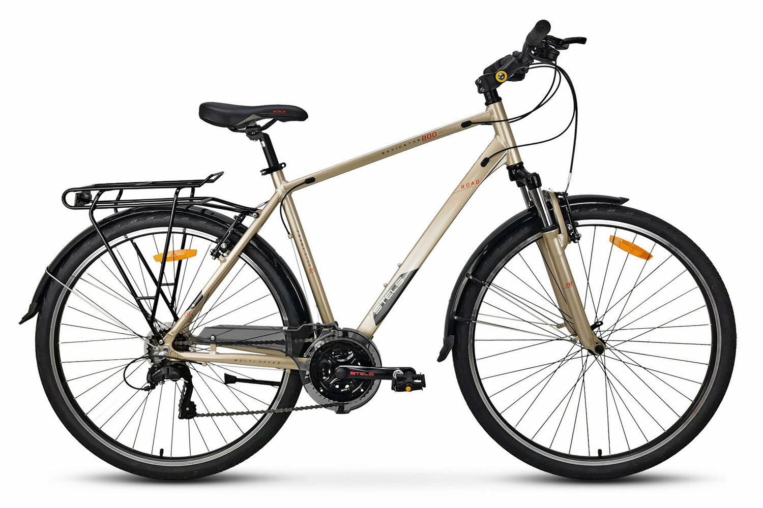 Велосипед взрослый дорожный Stels Navigator 28" 800 V010 рама 21" золотой