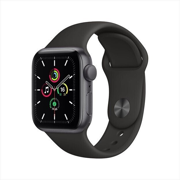 Смарт-часы Apple Watch Series SE 2022 (2GEN) 44mm Midnight Black Aluminum Case with Midnight Sport Band (Темная ночь), с ремешком S/M