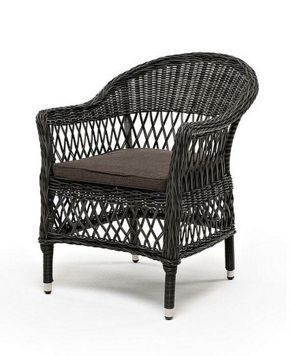4SIS "Сицилия" плетеный стул из искусственного ротанга, цвет графит арт. YH-C1620W graphite