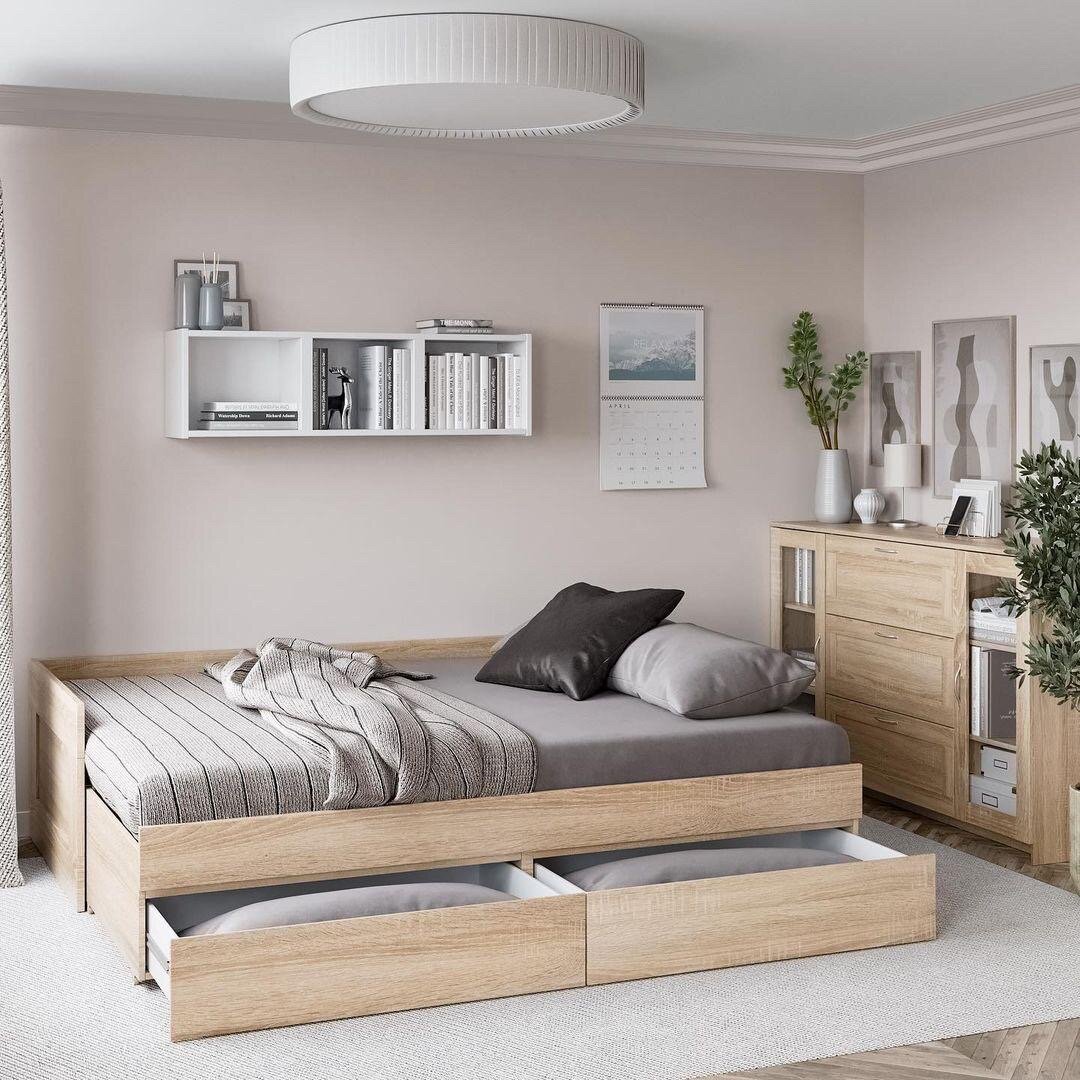 ГУД ЛАКК Кровать Кастор раздвижная, размер (ДхШ): 204.4х96 см, спальное место (ДхШ): 200х180 см, цвет: венге