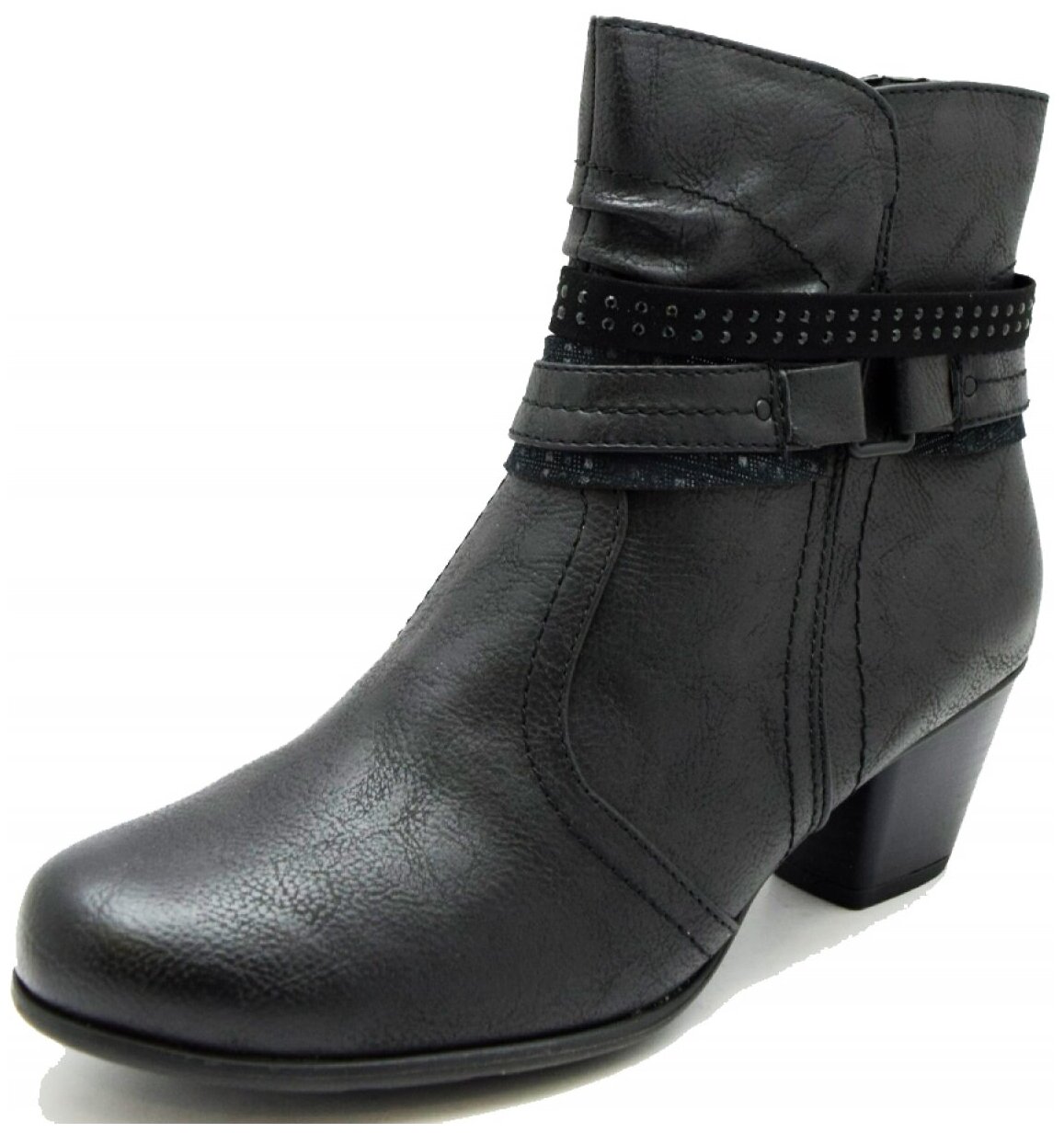 Jana 8-25361-21-001V женские ботильоны черный искусственная кожа