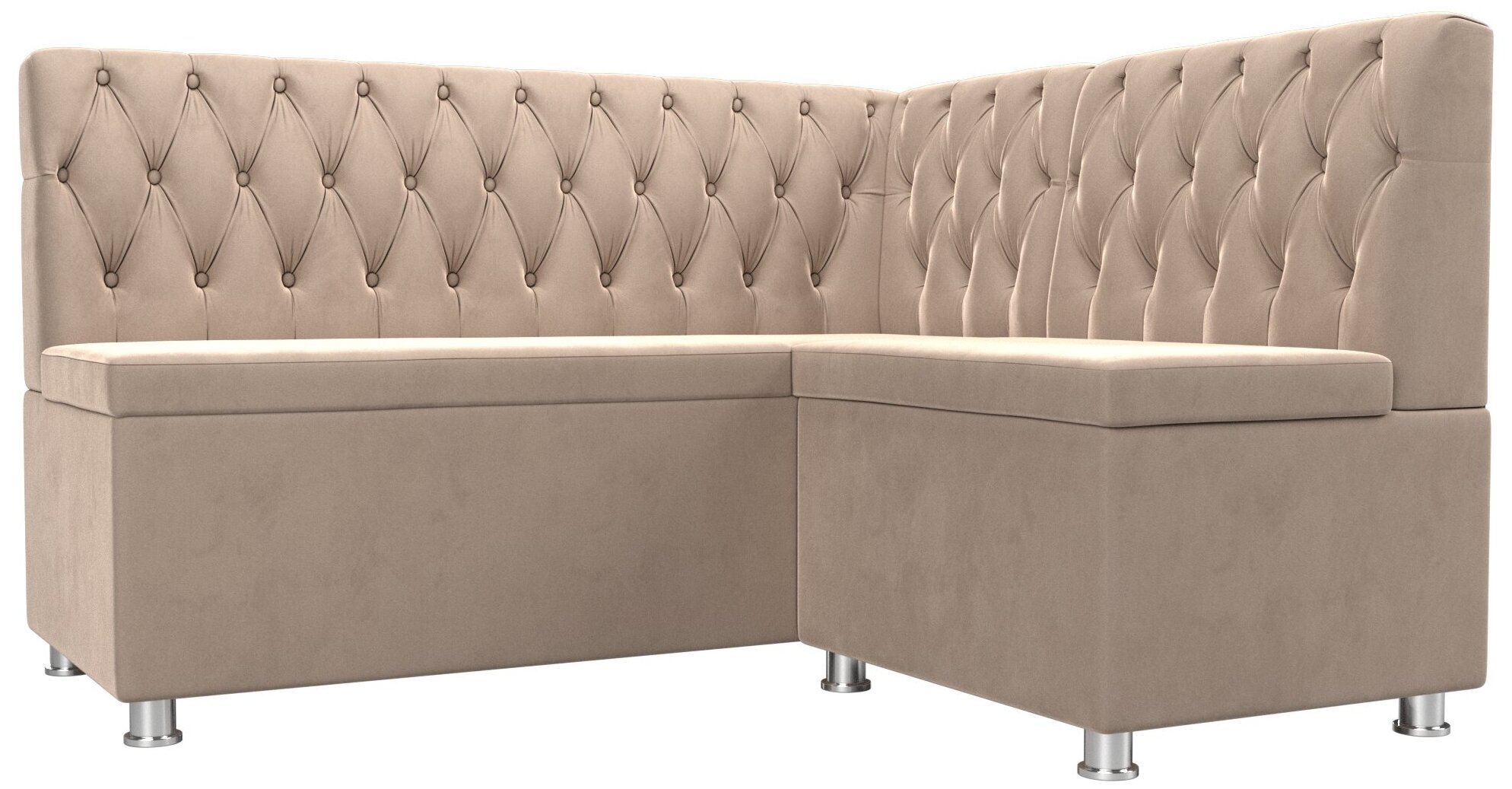 Кухонный угловой диван Мирта, коричневый