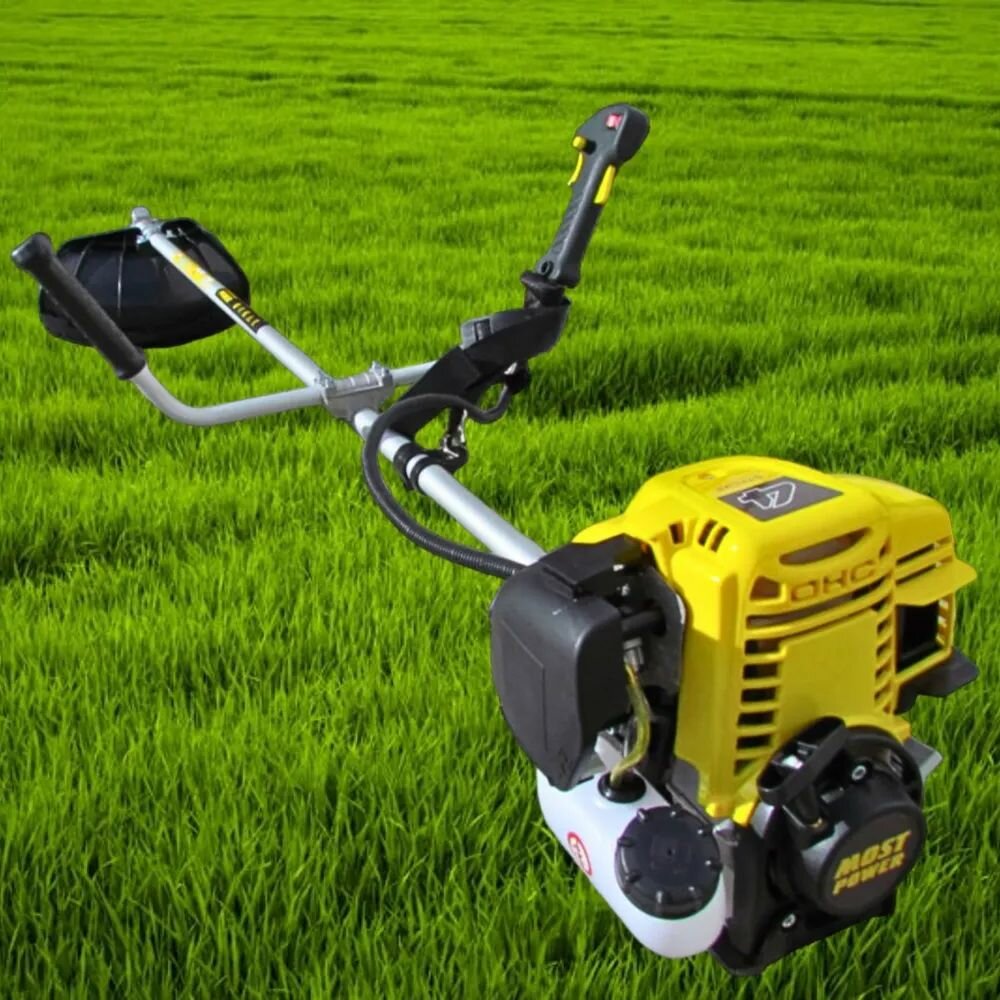 Бензиновая мотокоса. Триммер садовый MOST BC35CG 1,0кВт/1,3лс, 4-тактная, фреза 3 зуб, неразъемная штанга