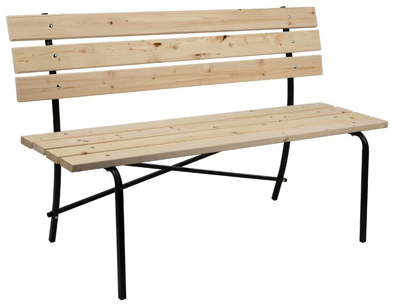 Скамейка дачная LAKSI 1,4 м , дерево/металл