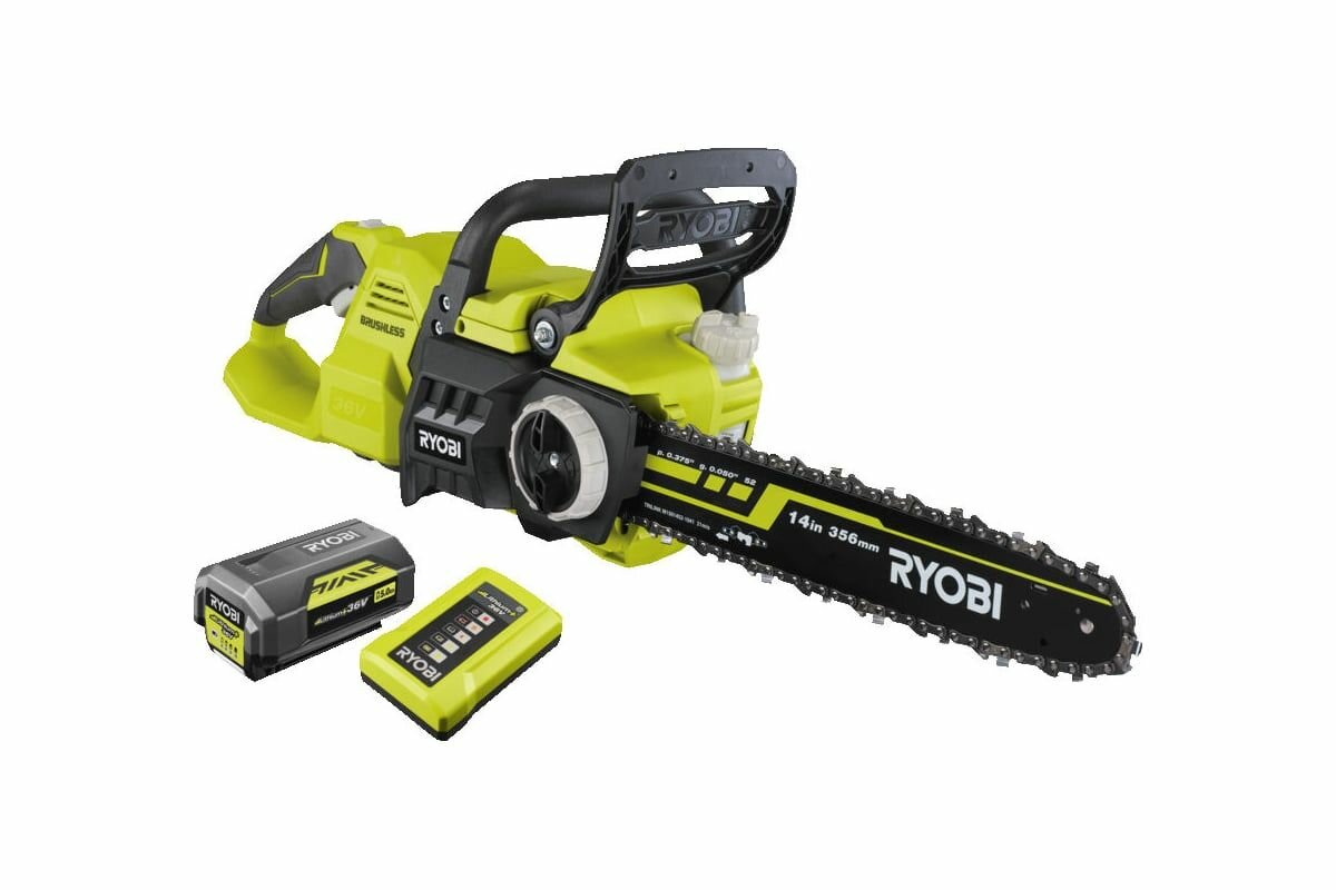 Бесщеточная цепная пила Ryobi MAX POWER RY36CSX35A-150 5133004596