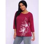 Женская туника летняя в полоску больших размеров Пчелка индиго IvCapriz - Изображение 1