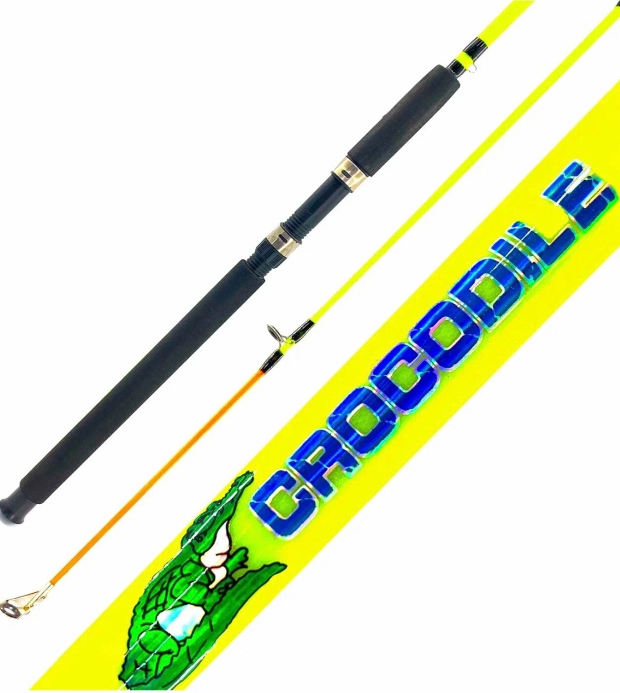 Спиннинг "CROCODILE". Длинна 240 см , Тест: 100-250гр , зеленый неон
