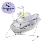Шезлонг качалка для новорожденного музыкальный 6917 серо-розовый - Изображение 7