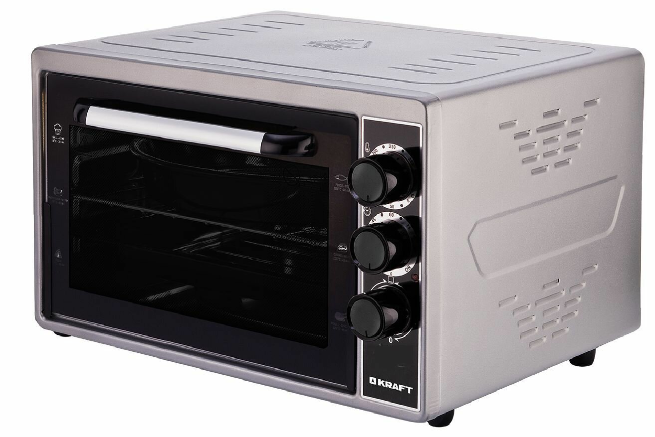 8693709890403 Жарочный шкаф Kraft KF-MO 3200 GR /1500Вт, объём-32 л /