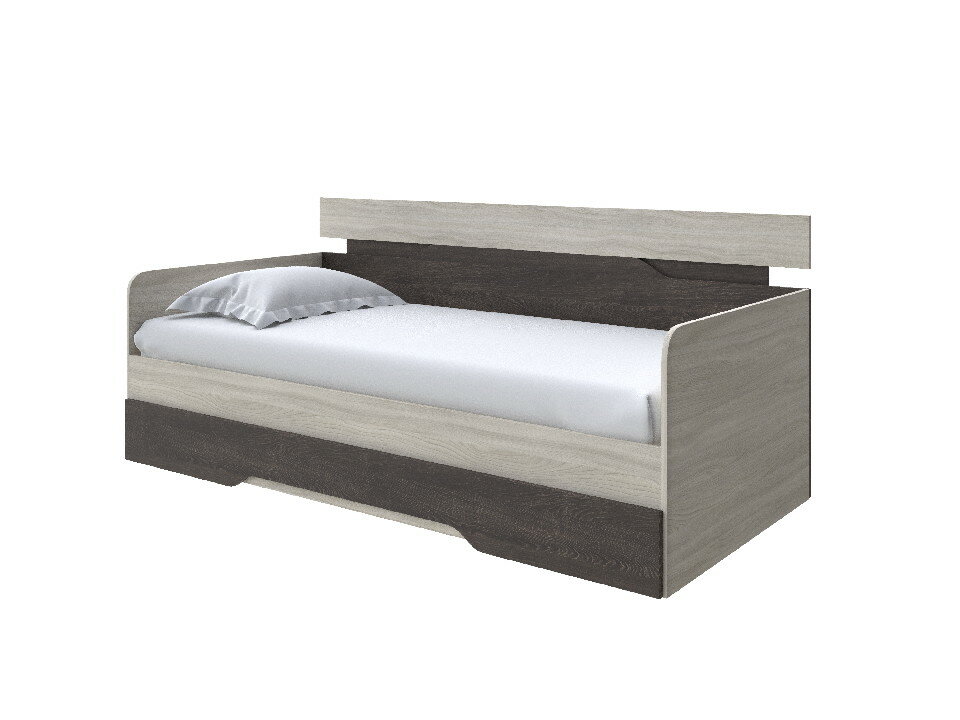 Без бренда Кровать-Софа Milton (ЛДСП Ясень Шимо Светлый/Дуб Кантербери) 80x190