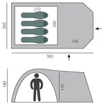 Палатка туристическая кемпинговая Btrace Tube 4 Big - Изображение 1