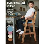 Растущий стул из массива ясеня для детей, для школьника, трансформер - Изображение 1