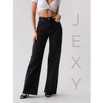 Джинсы широкие прямые стрейч с высокой посадкой трубы - Изображение 9