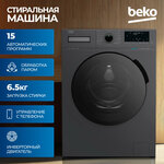 Стиральная машина Beko WSPE7H616S класс: A+++ загр.фронтальная макс.:7.5кг серебристый инвертер - Изображение 3