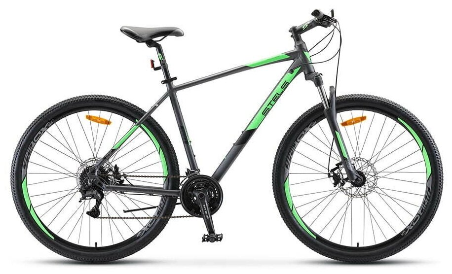 Велосипед Stels Navigator 920 MD V010 Антрацитовый/Зелёный 29 (LU094357), 16,5'