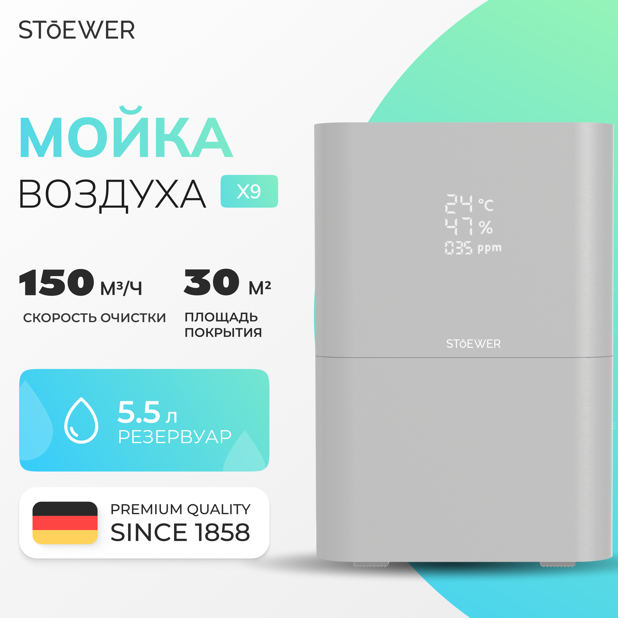 Очиститель/увлажнитель воздуха Умный климатический комплекс Sendo Air Wash X12