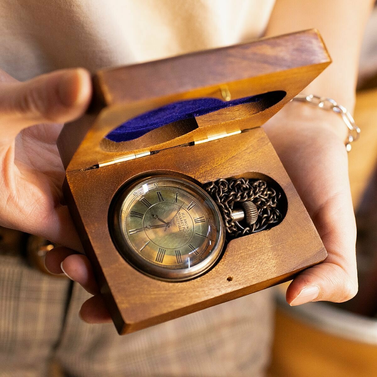 Наручные часы Карманные кварцевые ретро-часы XII, в футляре
