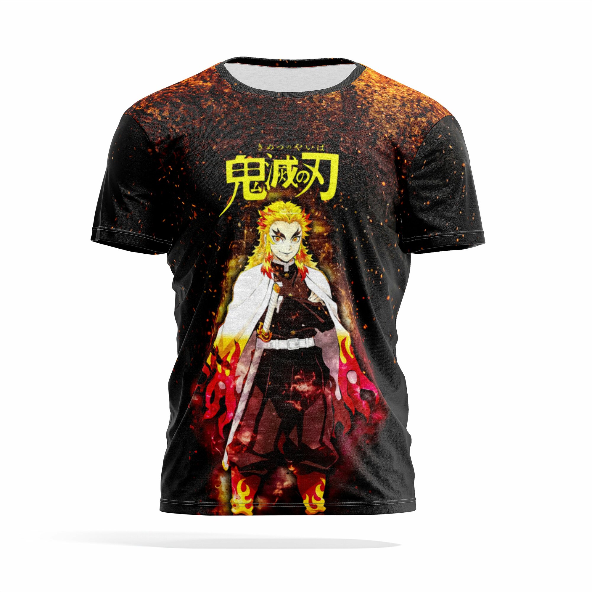 PANiN Brand Футболка мужская 3D / Клинок рассекающий демонов / Аниме / Кёджуро Ренгоку Kimetsu no Yaiba