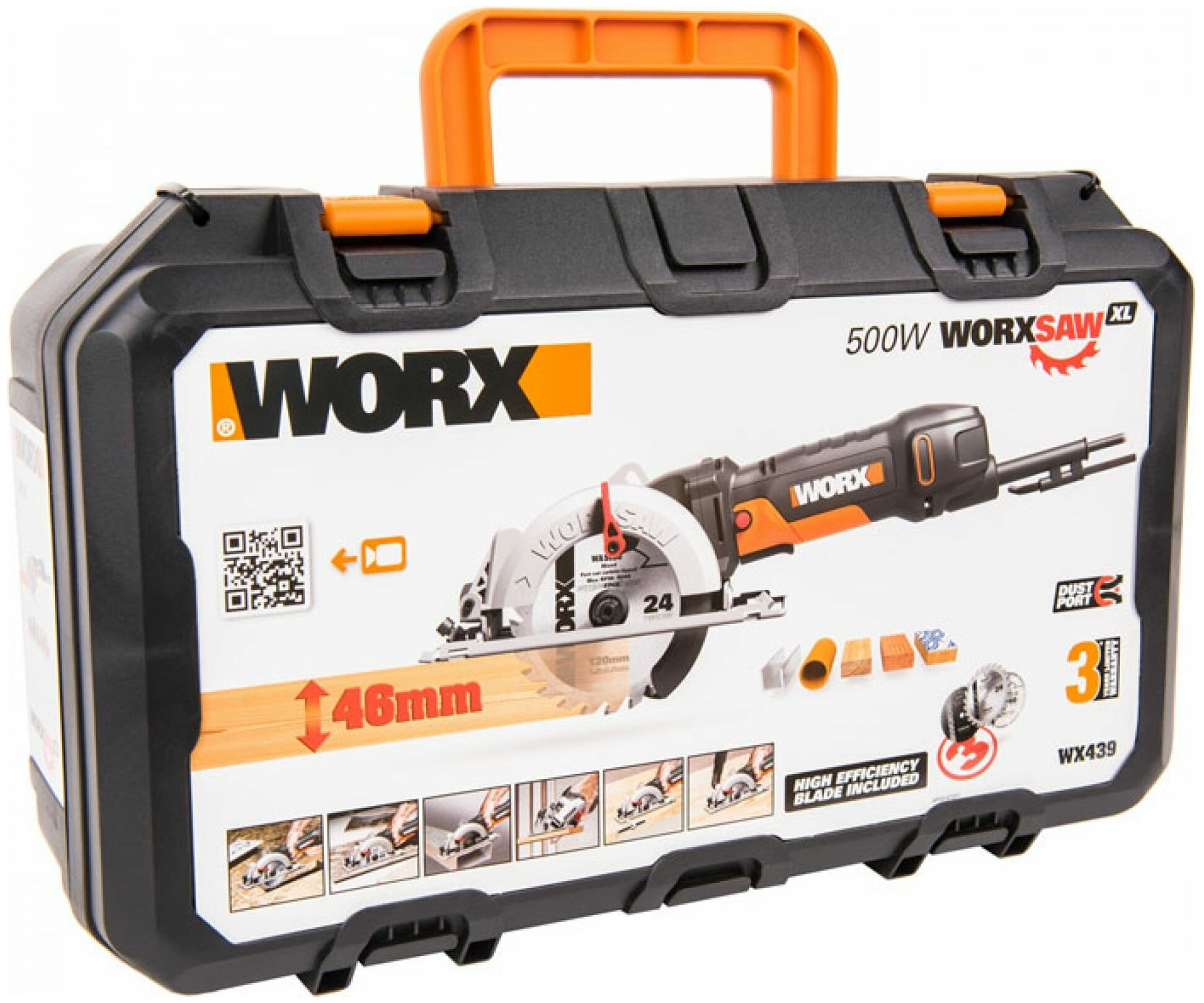 Дисковая пила  Worx WX439, 500 Вт