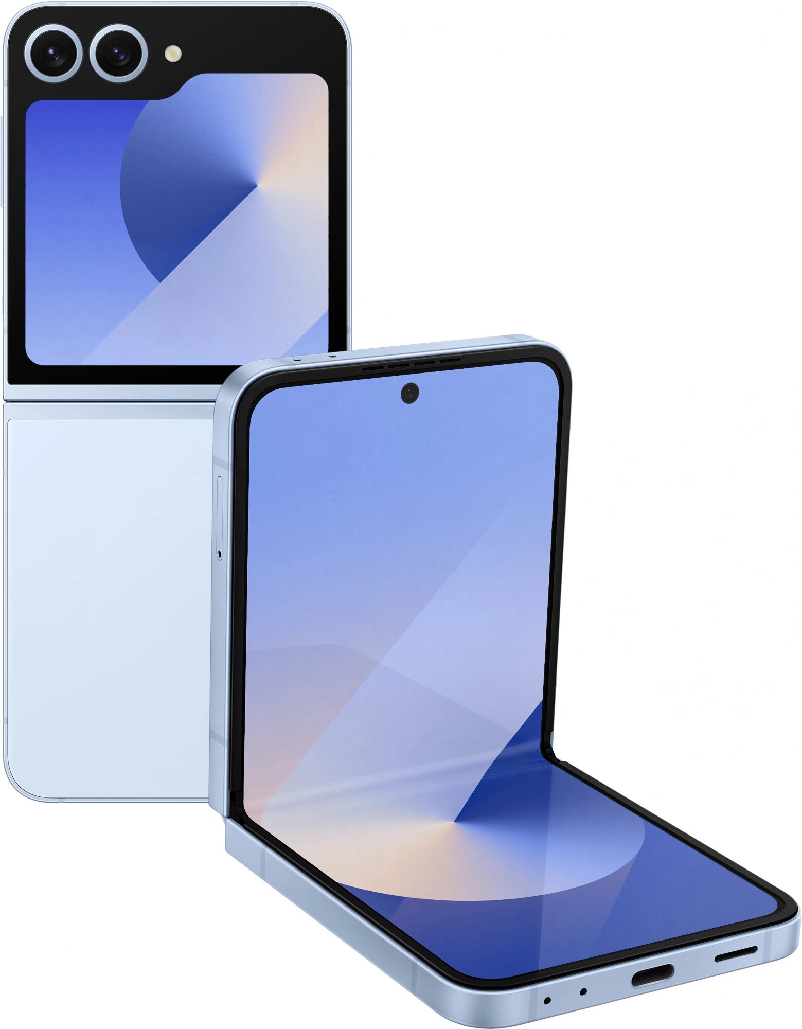 Смартфон Samsung SM-F741B Galaxy Z Flip 6 256Gb 12Gb голубой раскладной 3G 4G 1Sim 6.7" 1080x2640 Android 14 50Mp