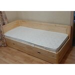 Кровать Односпальная Детская 80х190 Деревянная с бортиками - Изображение 1