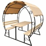 Беседка разборная "Летняя 3" цвет коричневый 2х1,8х1,9 под СПК - Изображение 1