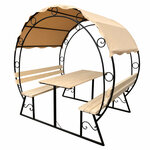 Беседка разборная "Летняя 3" цвет коричневый 2х1,8х1,9 под СПК - Изображение 9