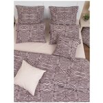 Комплект Постельного белья Семейное Бархатный сатин - Белый / Семейное / простыня 220-240 / пододеяльник 150x220-2шт. / 4 Наволочки 50x70-2, 70x70-2 - Изображение 2