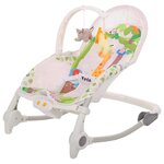 Шезлонг качалка для новорожденного музыкальный 6917 серо-розовый - Изображение 3