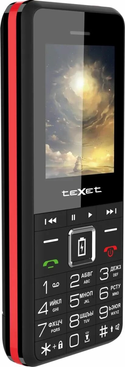 Мобильный телефон teXet TM-D215 цвет черный-красный