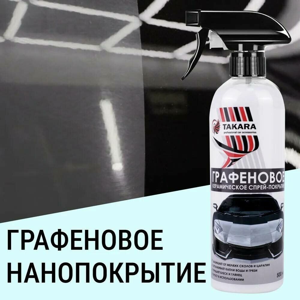 Полимер Графеновое нанопокрытие для кузова авто (спрей 500мл) / защита покрытия / для автомобильного детейлинга