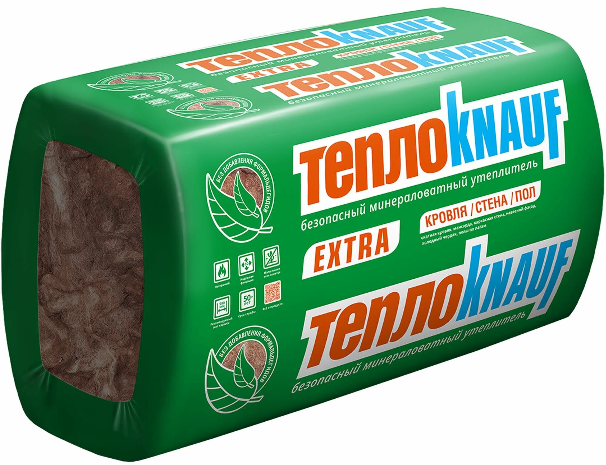 Теплокнауф Стена Экстра утеплитель 1000х600х100мм (5шт) (3м2) (0,3м3) / KNAUF Теплоknauf Стена Extra теплоизоляция ролл 1000х600х100мм (упак. 5ш