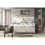 Кухонный гарнитур, столешница Тростник 38мм, Кухня Модена 280см Белый/Дуб Бирюзовый - Изображение 8