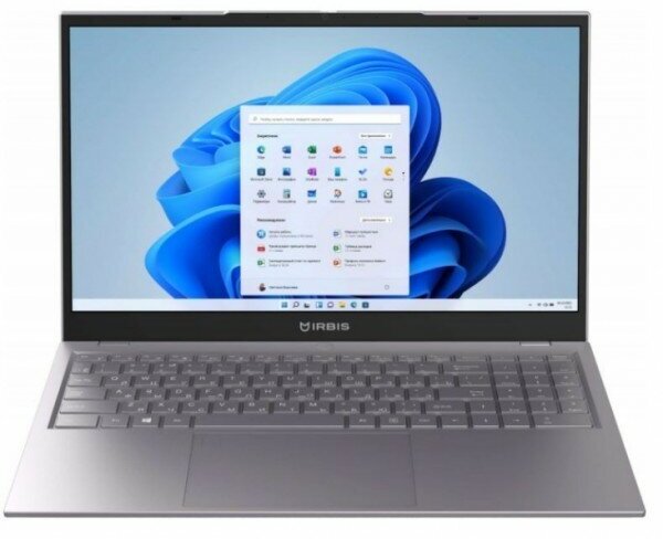 Ноутбук IRBIS 15NBP3506 15.6 Core i5-1235U, 15.6LCD 1920*1080 IPS , 8GB sodimm PCDDR4 3200mhz+256GB NVEM SSD, AX wifi6, Front camera: 2MP with cover,