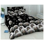 Постельное белье Василиса из поплина, 100% хлопок, 1,5 спальное, наволочки 70х70 см, Пралине - Изображение 1