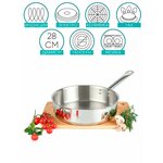 Сковорода-гриль со съемной ручкой Гранит black, 24х24см - Изображение 4