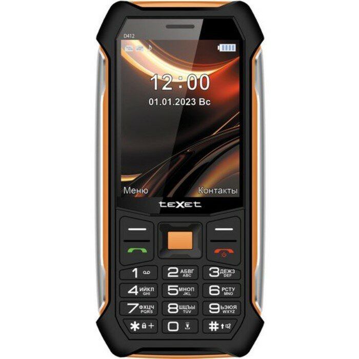 Смартфон TEXET TM-D412 Black Orange