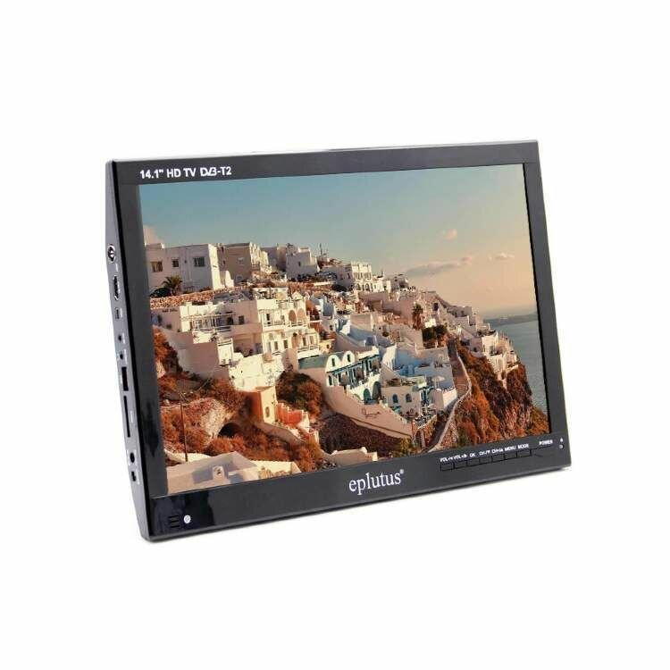 Телевизор Eplutus EP-143T. 14.1" HD с цифровым тюнером DVB-T2, и с USB